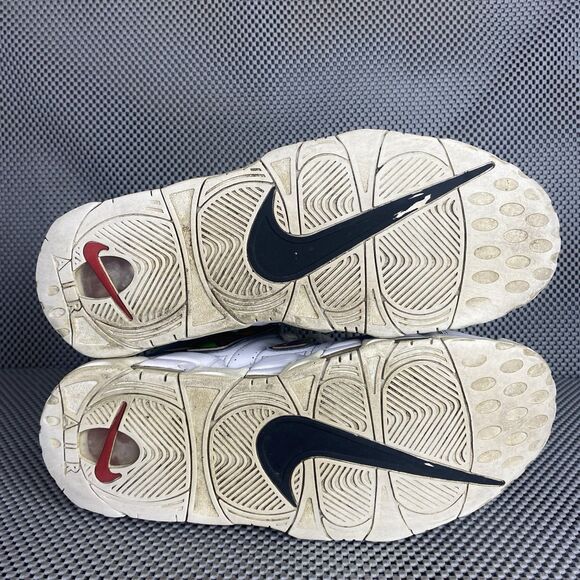 Nike Air More Uptempo Peace Love Swoosh Sneakers Mens 11.5 White Lace Up Logo main image 10